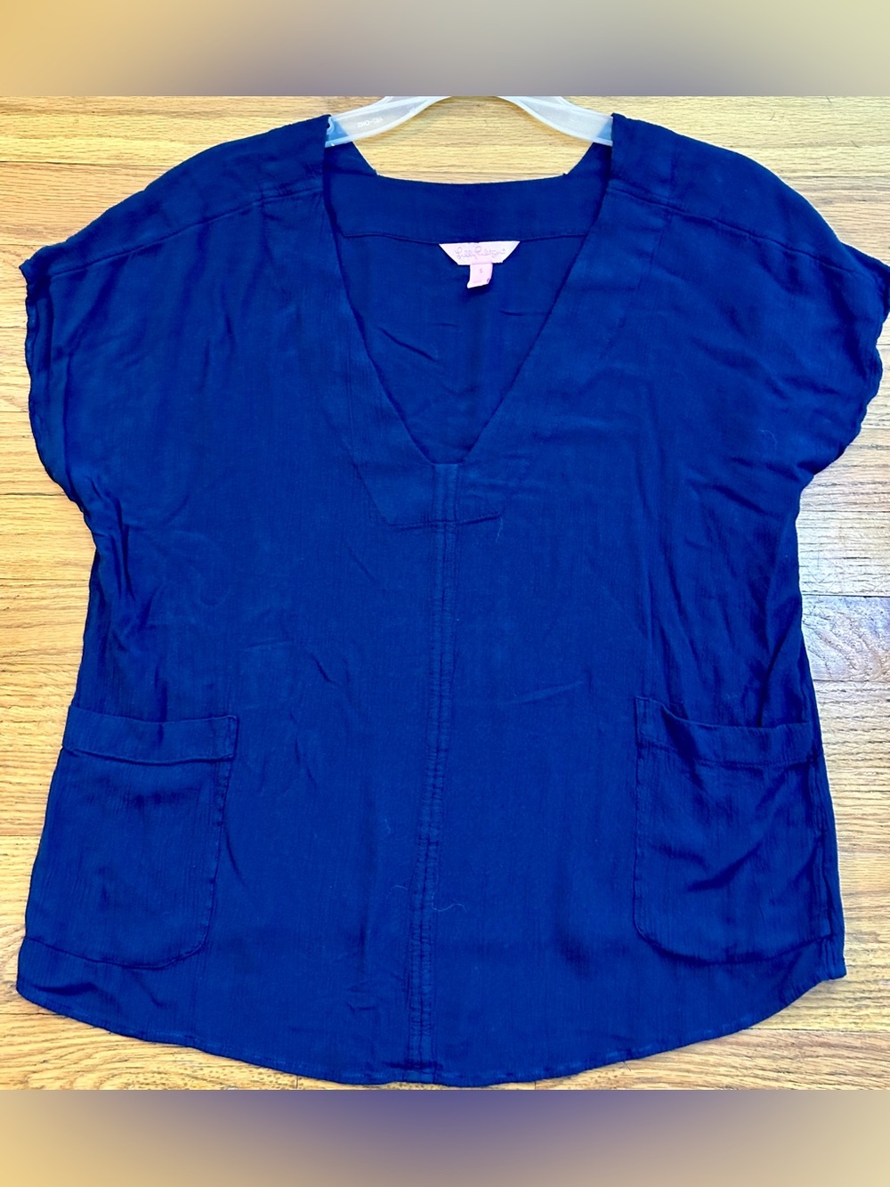 Lilly Pulitzer Small *oversized PTP- 19.75! *True Navy no fade! Lightweight
